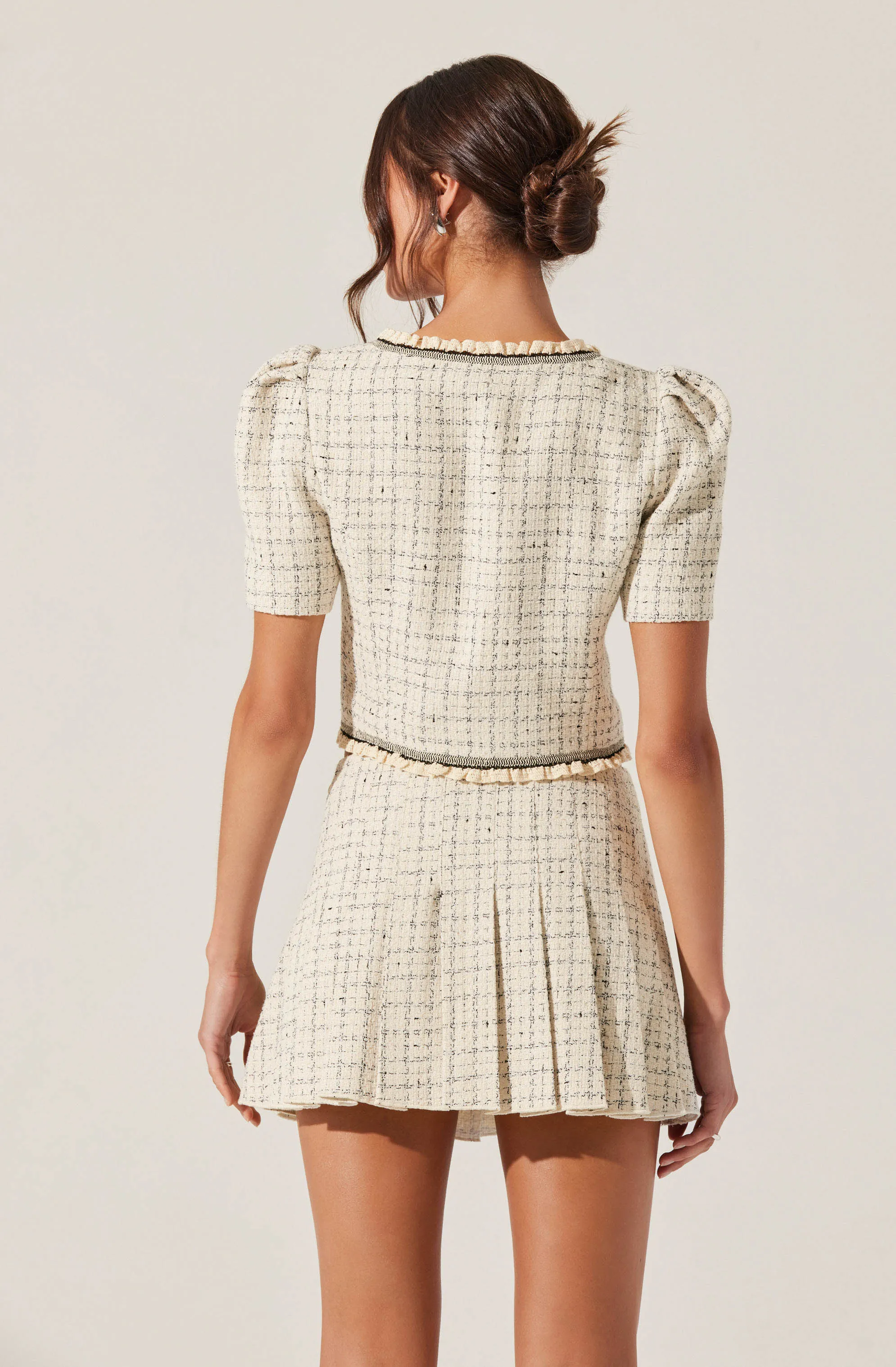 Zoela Contrast Trim Tweed Jacket